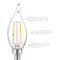 Luxrite CA11 LED Light Bulbs 4W (40W Equivalent) 400LM 4000K Cool White Dimmable E12 Candelabra Base 16-Pack LR21577-16PK - alternate 4